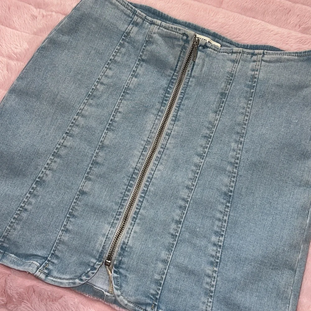 Free People Blue Pencil Mini Skirt Night Out - Picture 7 of 10